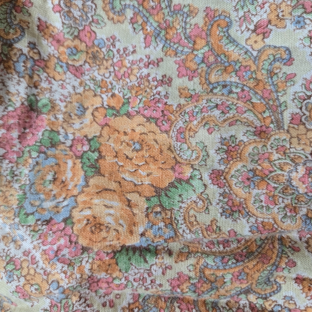 True Vintage 70s Cabbage Rose Patchwork Skirt - image 3